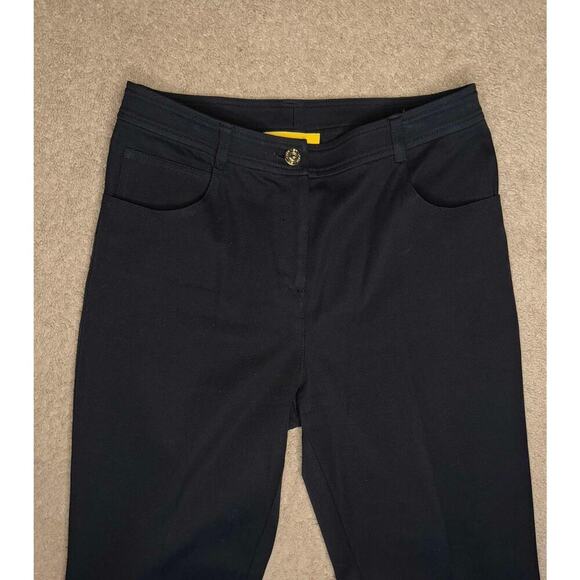St. John Mid Rise 5 Pocket Slim Fit Casual Straight Pants Black Women's Size 2 - Picture 3 of 8